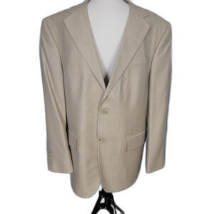Oscar De La Renta Men's 42 R Silk Wool Blazer